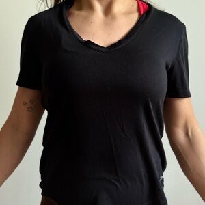 Reebok Black V-Neck Women's Tee
